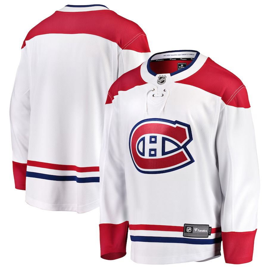 Men Montreal Canadiens Fanatics Branded White Breakaway Away NHL Jersey